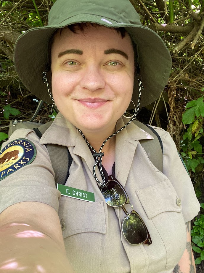 CASOBA backcountry naturalist Erin Christ facing the camera 